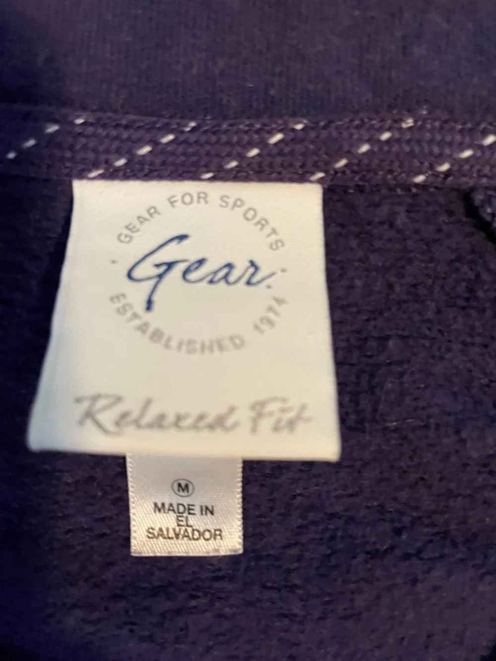 JMU - Relaxed Fit Purple Pullover - Sporty Quarter-Zip - Picture 2 of 4
